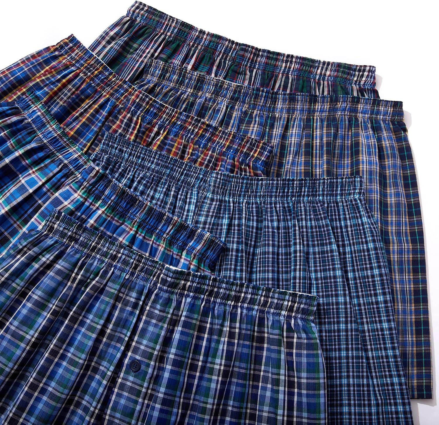 Detalle de JupiterSecret Boxer Uomo in cotone 100% a quadri (6 o 12 pezzi) traspiranti