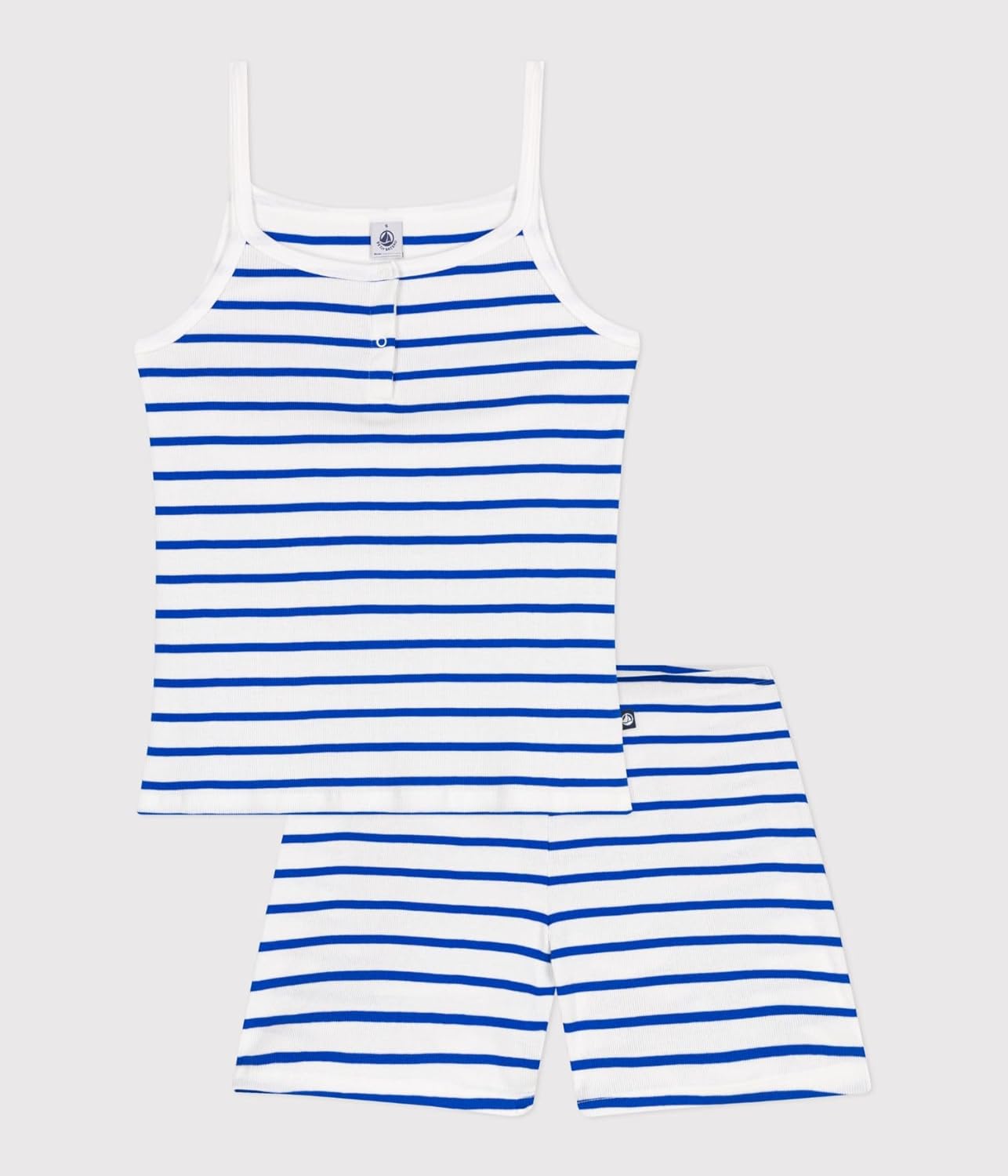 Thumbnail 3 de Petit Bateau Pyjacourt Femme : pyjama short à bretelles en coton