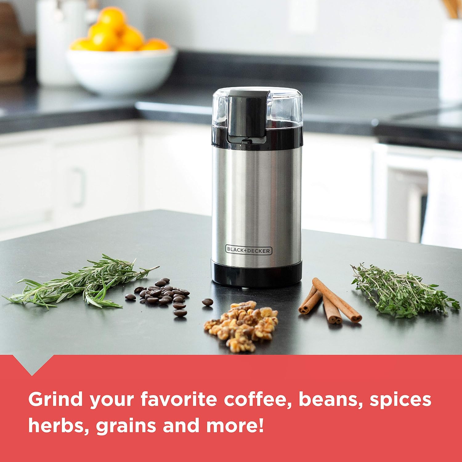 Thumbnail 2 de BLACK+DECKER One-Touch Coffee & Spice Grinder with Stainless Steel Blades