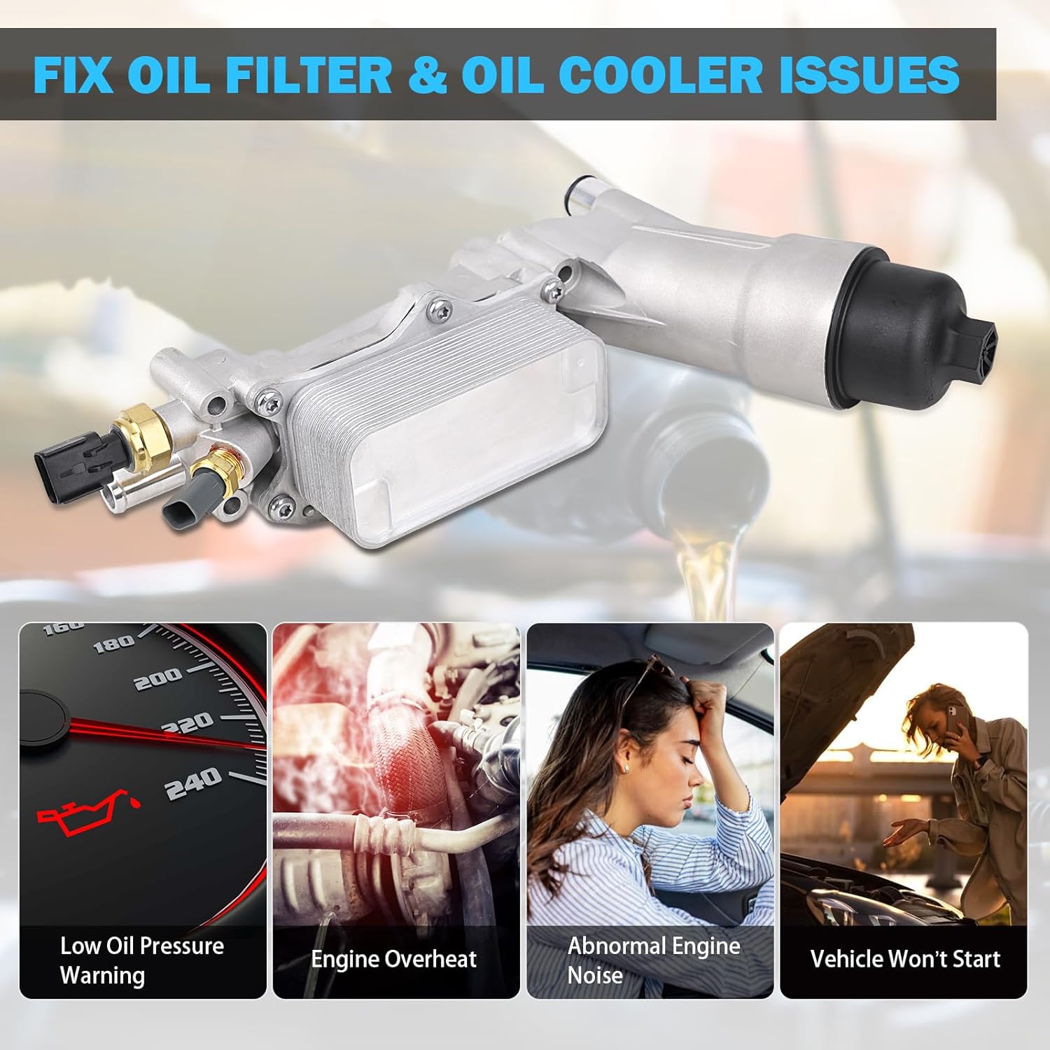 Thumbnail 6 de 926-959 Aluminum Oil Filter Housing Kit 3.6L