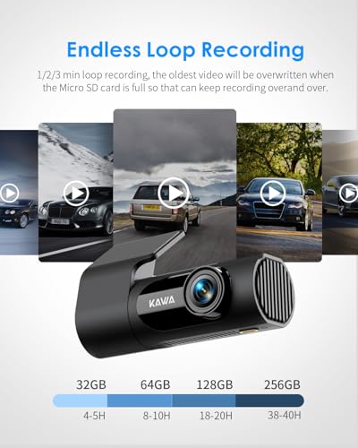 Thumbnail 6 de KAWA 3K Dash Cam Front, 360°Rotation, Voice Control, Wi‑Fi Dashcam for Cars