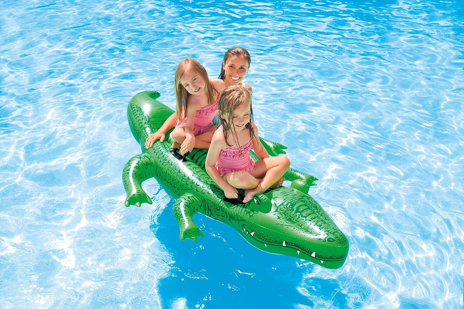 Detalle 2 de Intex bouée grand crocodile à chevaucher (réf. 58562EP) – amusement sécurisé pour le bord de la piscine