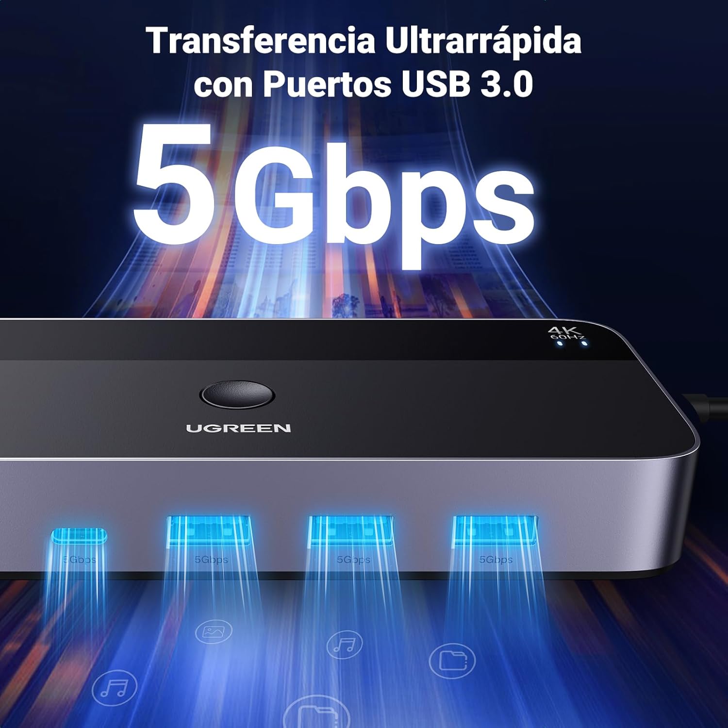 Thumbnail 3 de UGREEN Switch KVM HDMI 4K 60Hz 2 entradas