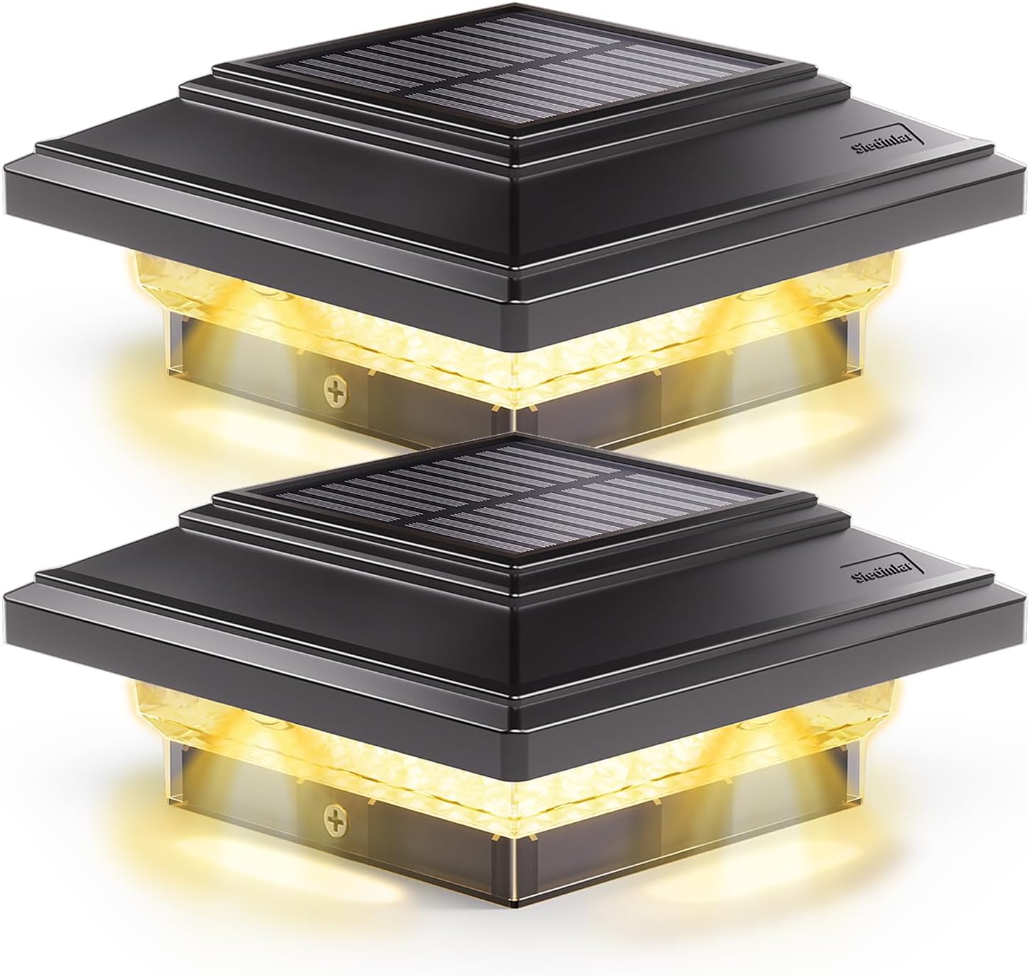 Detalle de Siedinlar Solar Post Lights Outdoor: IP44 Waterproof, 2 Colour Modes, 2 Pack