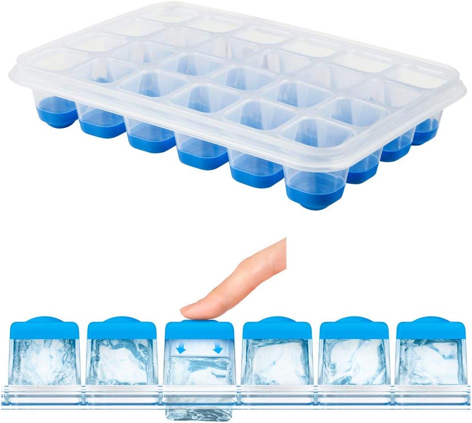 Detalle de EMSA Clip & Close Frischhaltedose – Eiswürfelform, 24 Würfel, 100% dicht, spülmaschinenfest