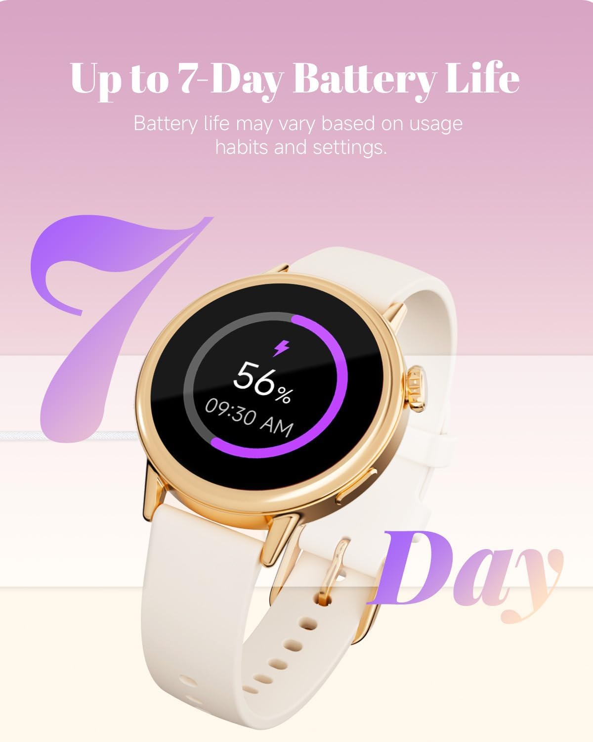 Thumbnail 6 de TOOBUR Petite Smart Watch for Women (Beige), 37 mm AMOLED Fitness Tracker with Step/Sleep/HR