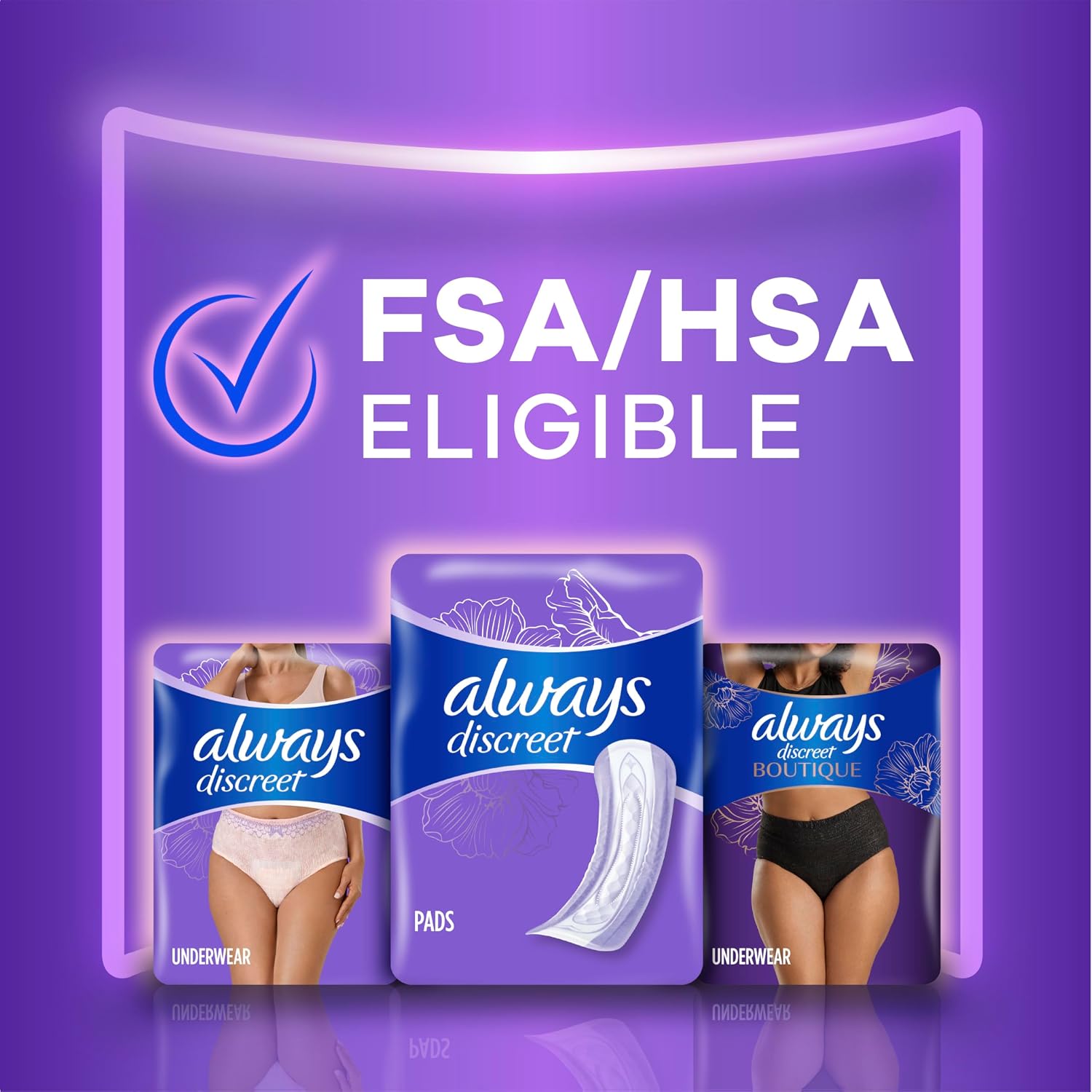 Thumbnail 6 de Always Discreet Adult Incontinence Pads 156 count 🧻