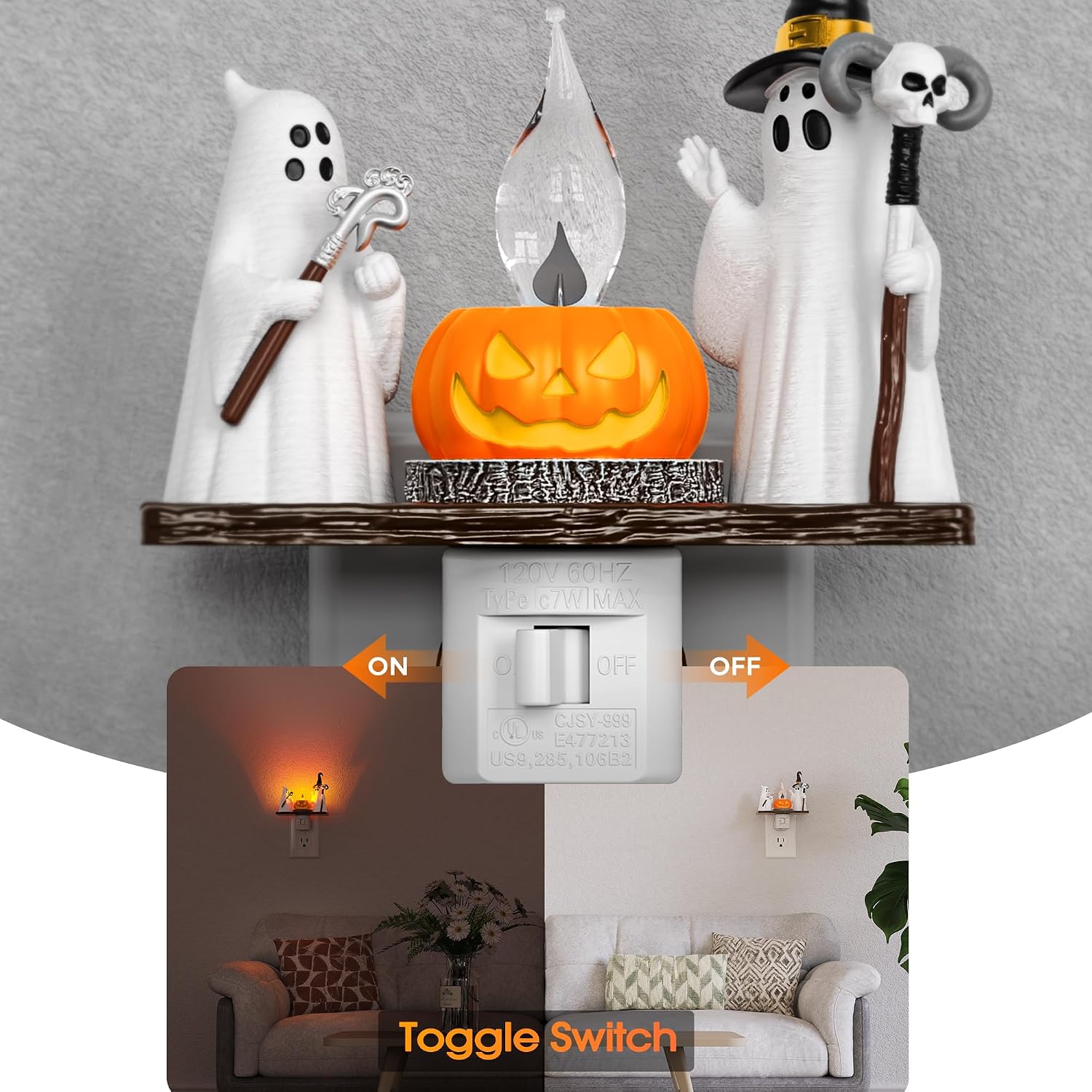 Thumbnail 6 de Briignite Halloween night light with 360° plug