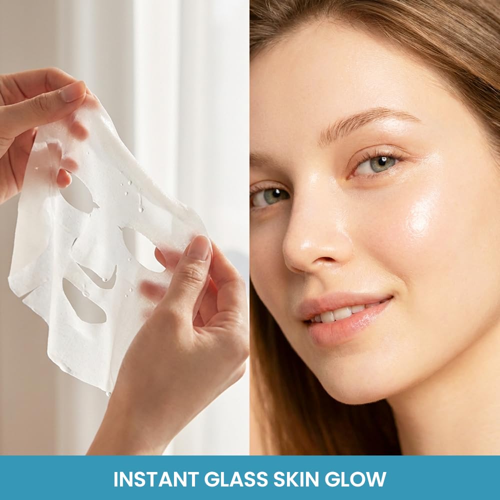 Detalle 2 de #OOTD Collagen Hydrating Sheet Masks (10 count) for Dry & Sensitive Skin, EVE Vegan, Hyaluronic Acid