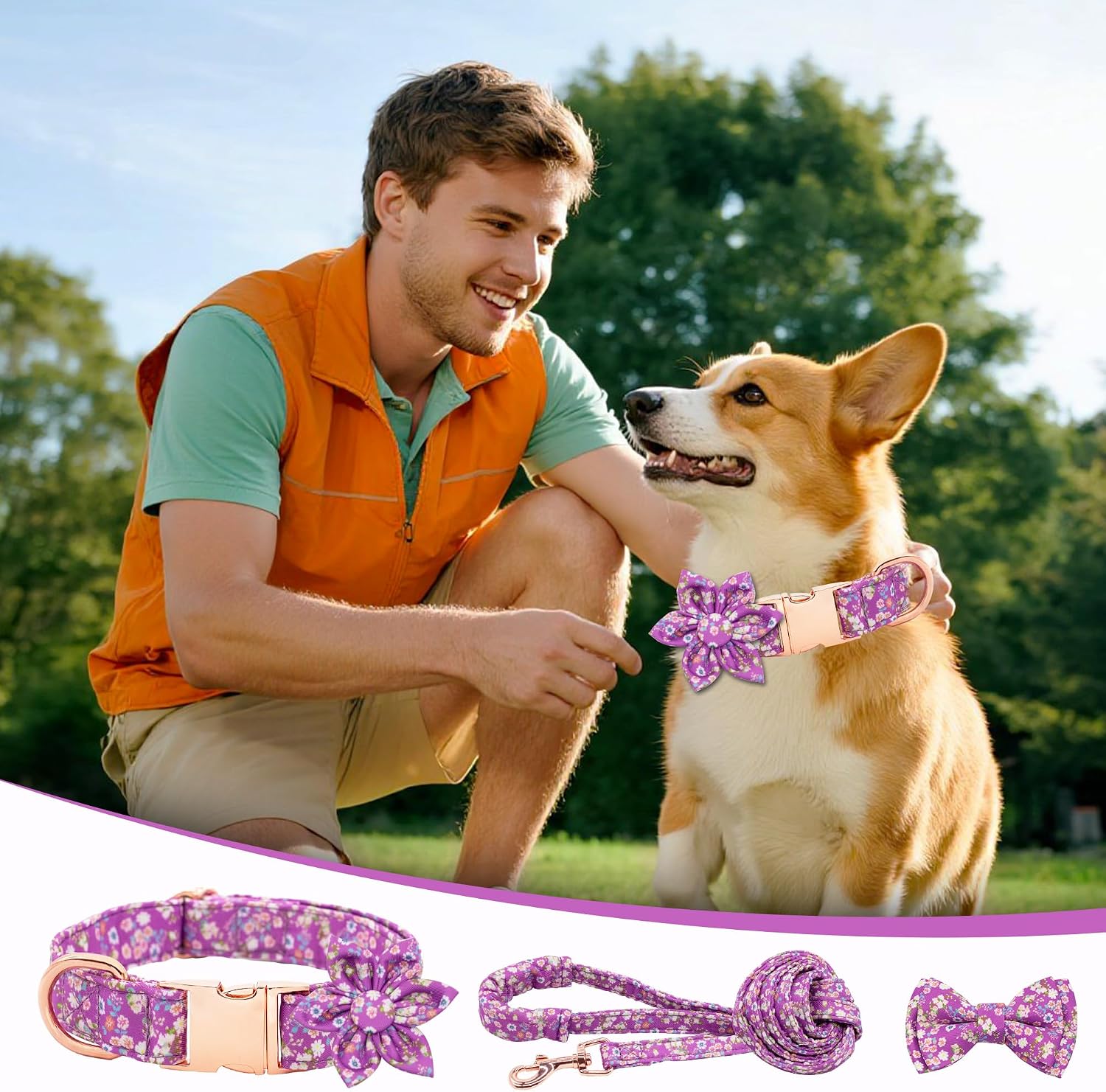 Thumbnail 5 de Dote on Dog Collar Set Purple S