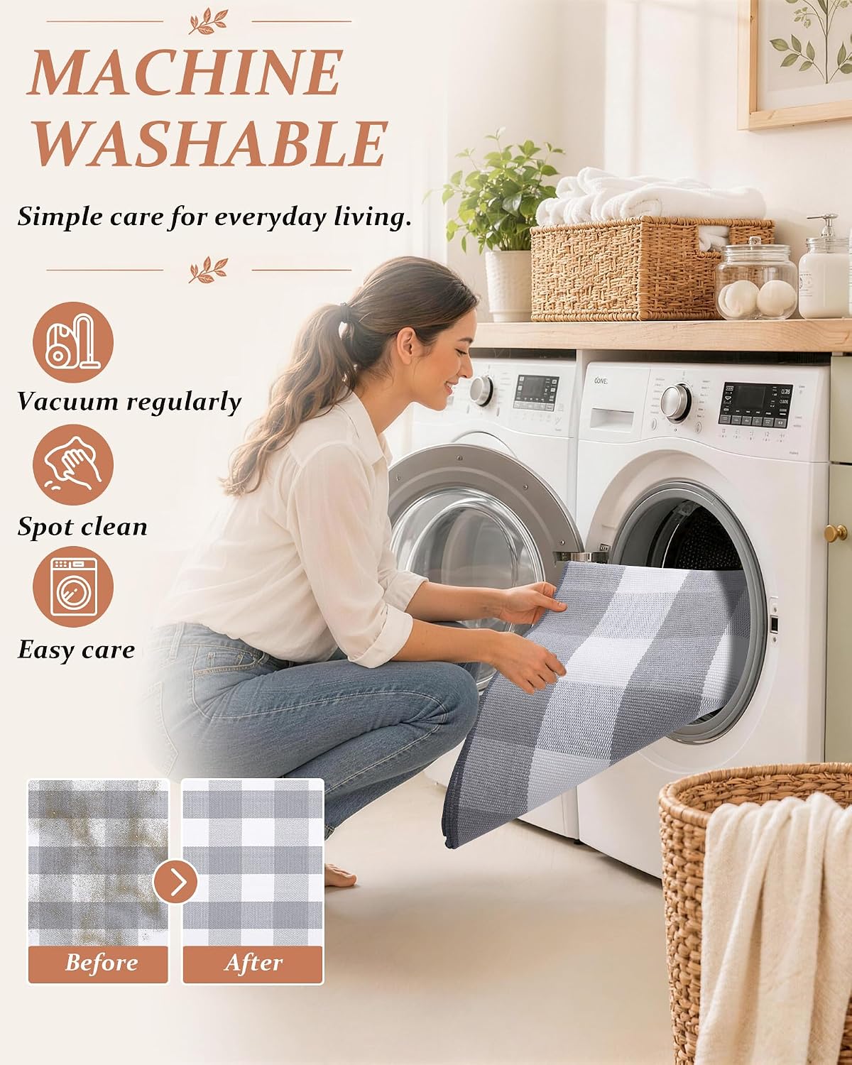 Detalle de Grandaily Outdoor Cotton Rug 2'4" x 3'7
