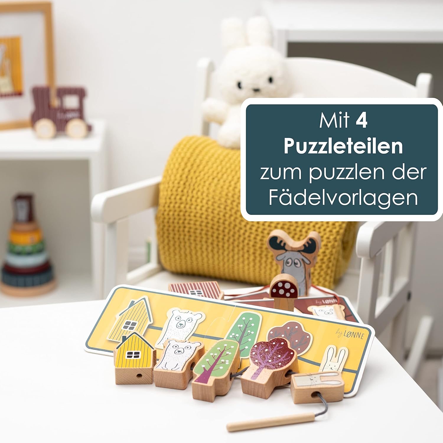 Thumbnail 4 de HEJ LØNNE Juego de enhebrar para niños