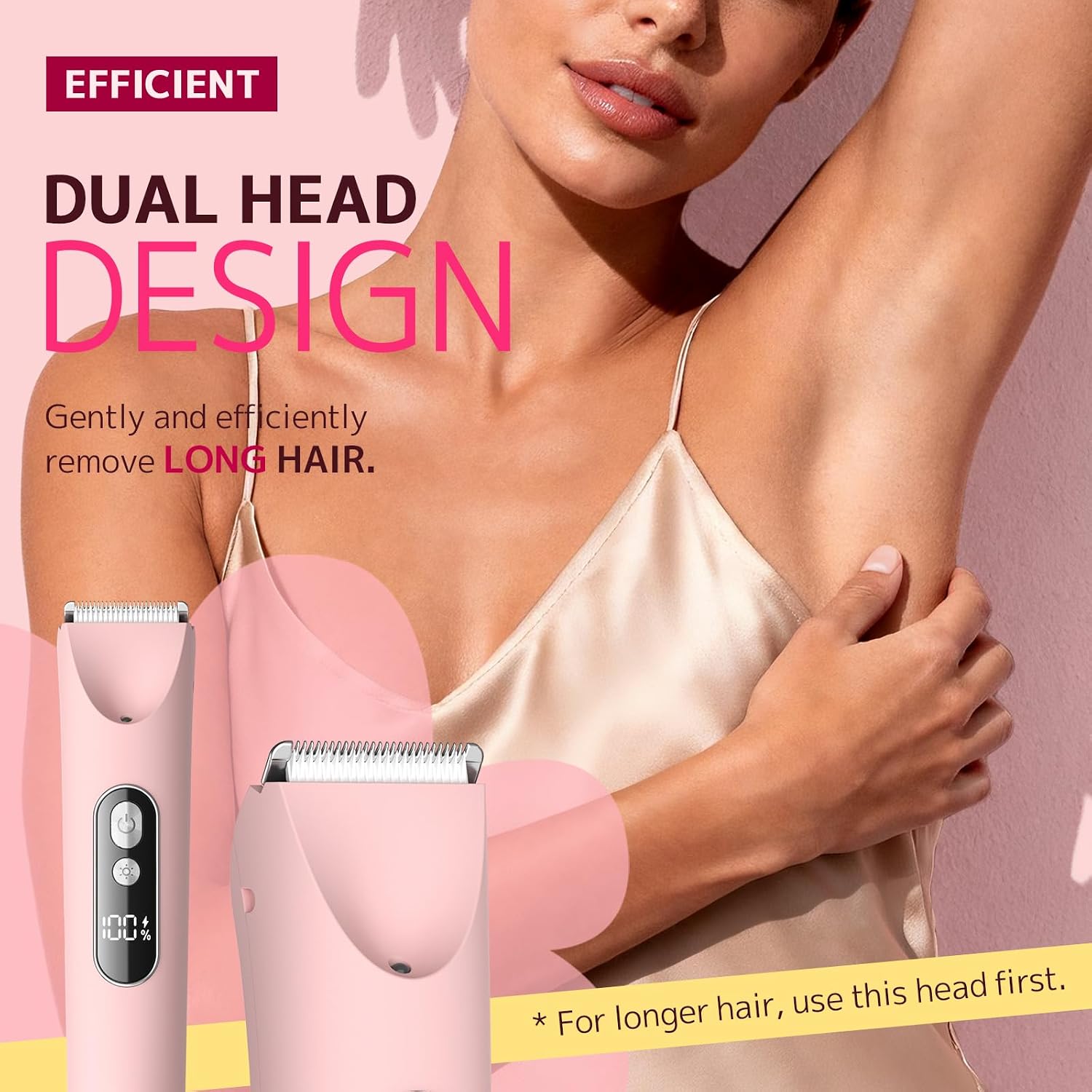 Detalle de CoolHair Bikini Trimmer for Women: 2-in-1 Wet/Dry Electric Shaver for Sensitive Skin