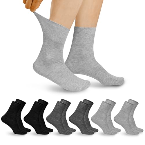 Detalle de Aomig Calcetines Diabéticos 6 Pares Sin Costuras: Verano, Finos, Algodón para Hombre y Mujer