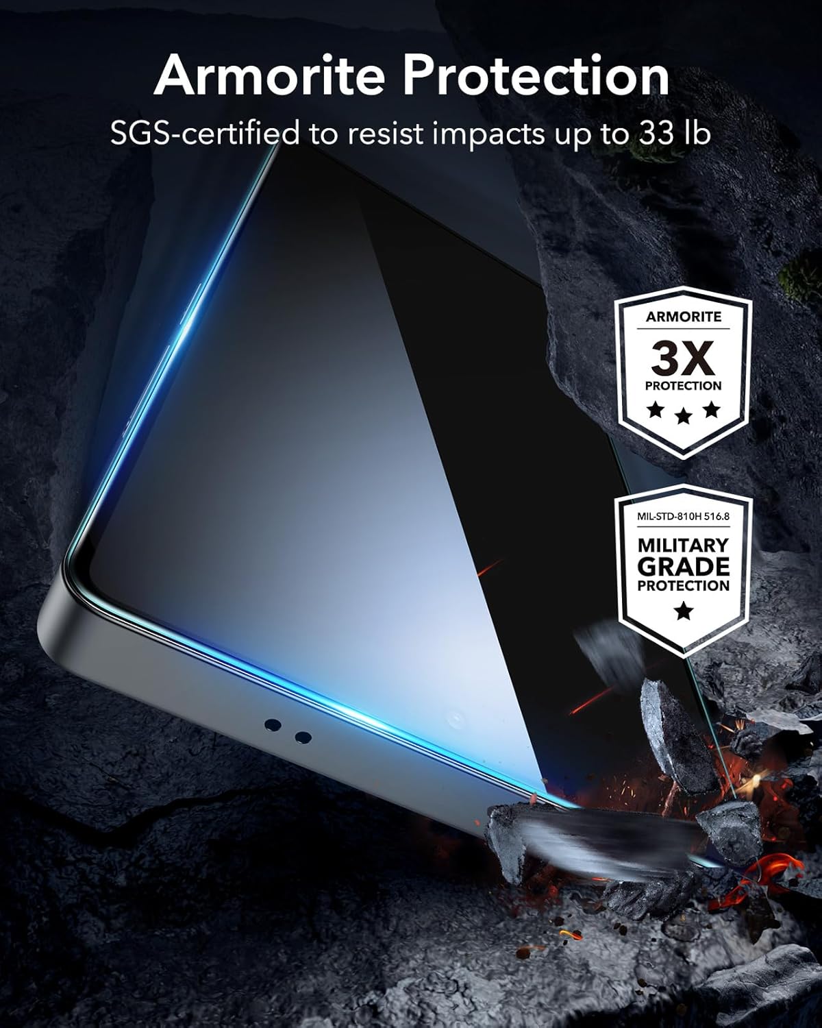 Thumbnail 4 de ESR Vetro Temperato per Samsung Galaxy S25 Ultra (6.9") – 3 pezzi, protezione anti graffi e installazione facile