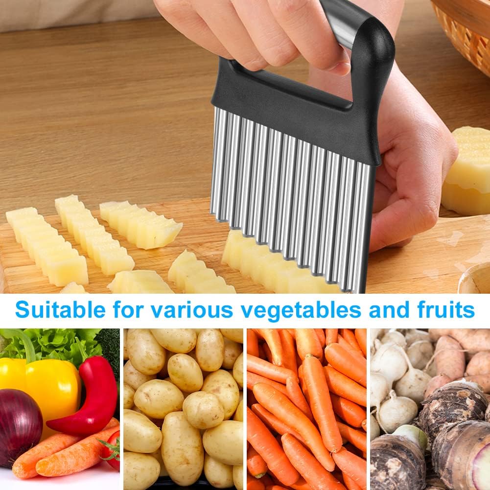Detalle 2 de Vicloon 1 Stainless Steel Wave Potato Cutter with 14 cm Blade