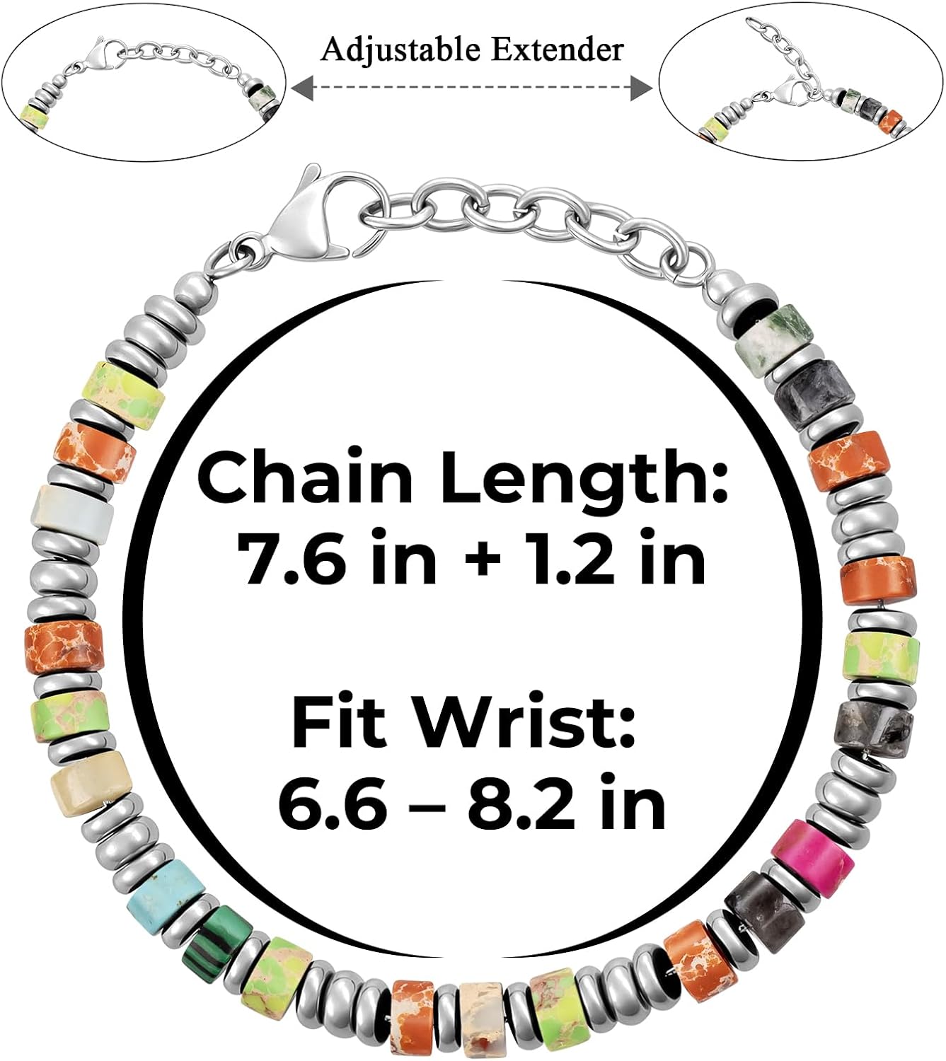 Detalle de SIUMAL bracciale boho in acciaio inox uomo