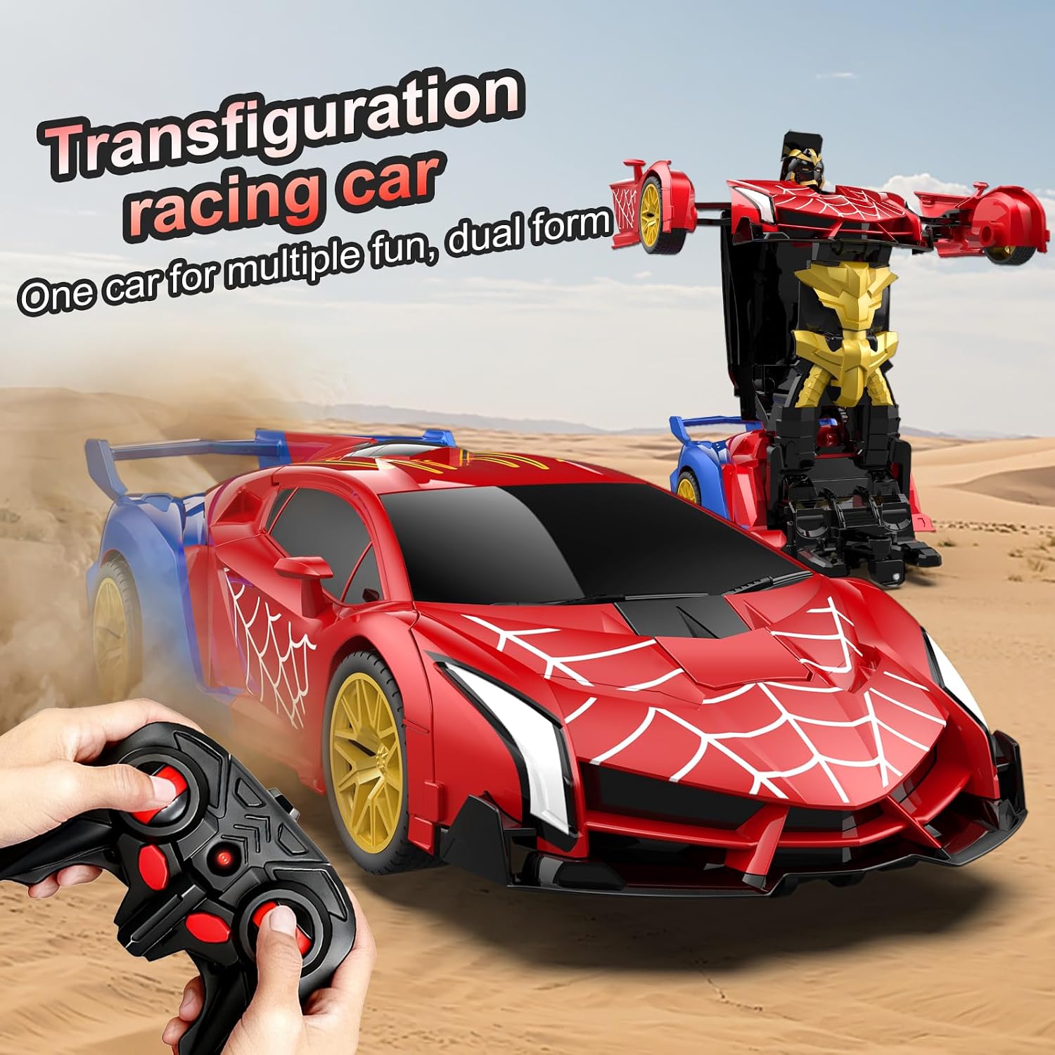 Detalle de Blackma RC Transforming Car, 1:18 Scale