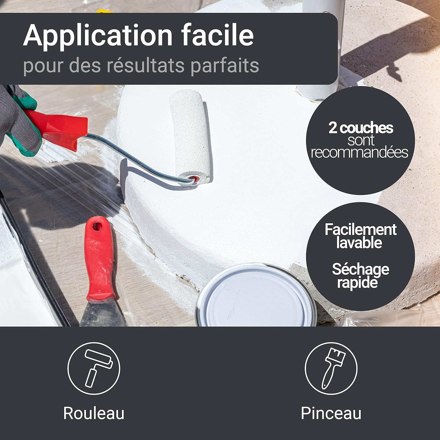 Detalle 2 de WO-WE W700 Peinture sol RAL 9005 5L