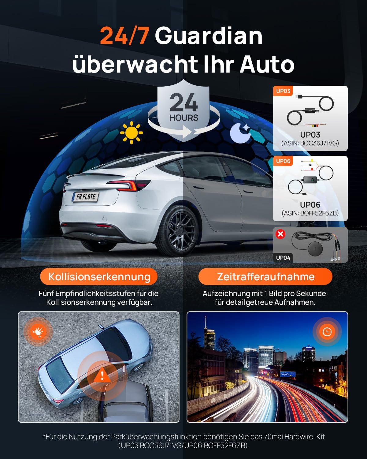Thumbnail 3 de 70mai A800SE Dashcam Vorne & Hinten