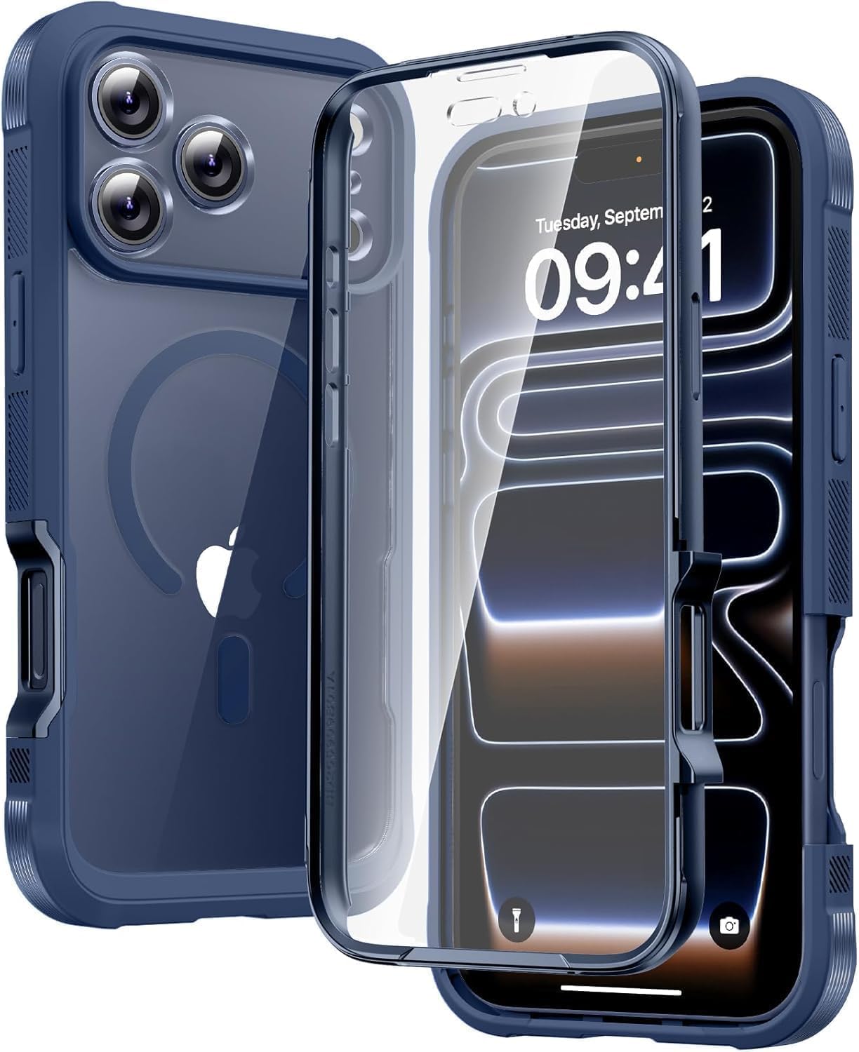 Detalle de Diaclara Hülle iPhone 17 Pro Max MagSafe 360° Blau