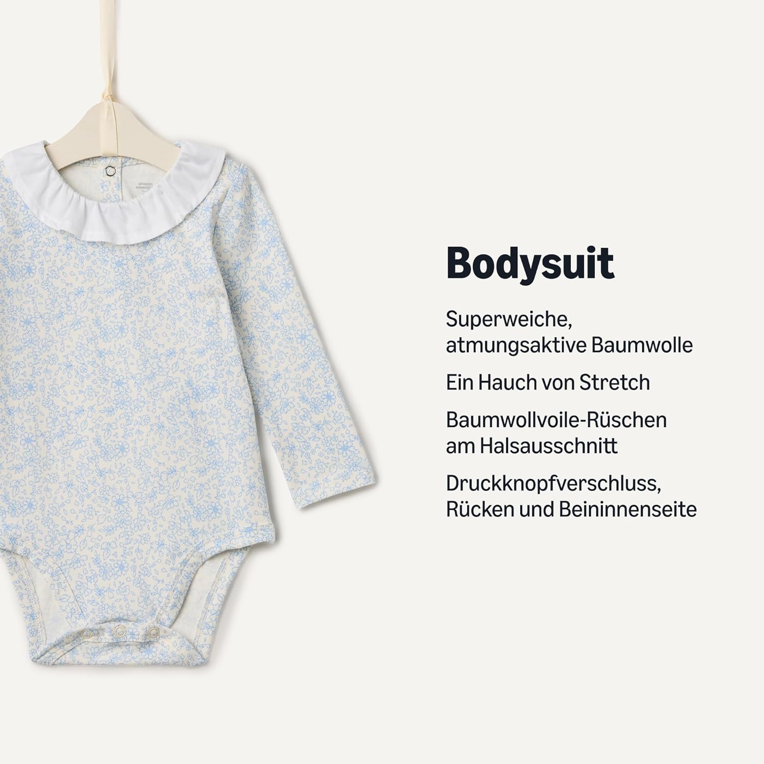 Thumbnail 1 de Amazon Essentials x Sofia Grainge Langarm-Body mit Rüschenkragen 2er-Pack