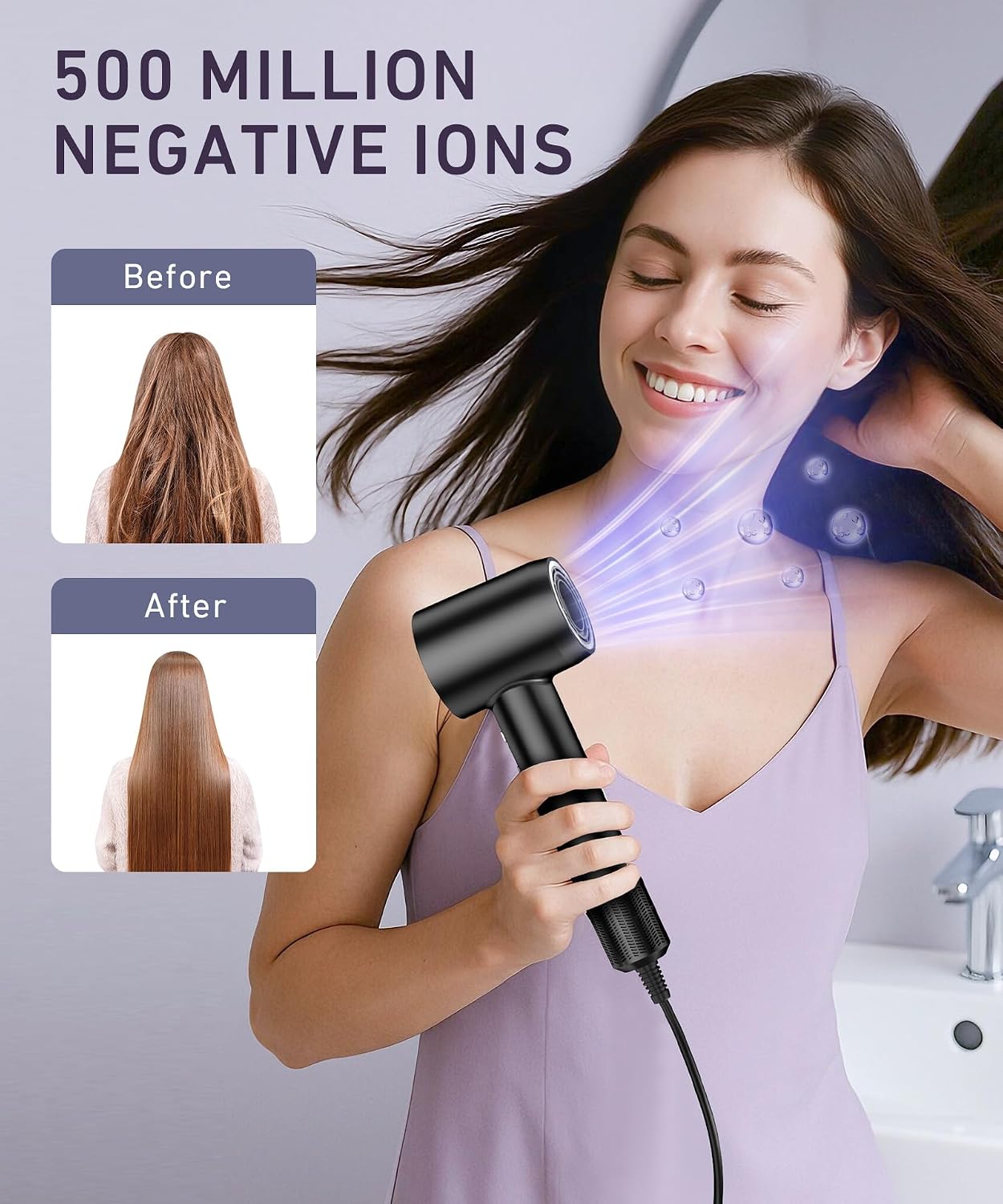 Detalle 2 de Cosy Companions High-Speed Ionic Hair Dryer, 150,000 RPM Brushless Motor, Diffuser