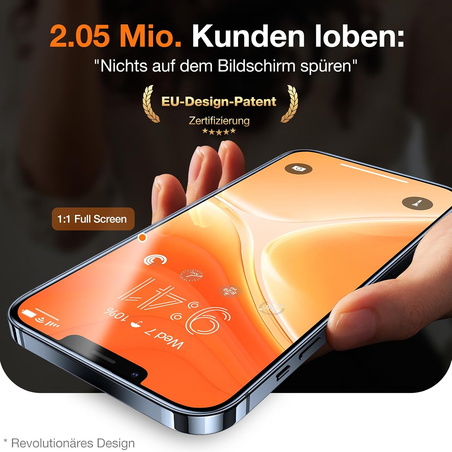 Detalle de TORRAS Panzerglas-Schutzfolie für iPhone 12 / 12 Pro (9H+, Anti-Fingerabdruck, 2 Stück)