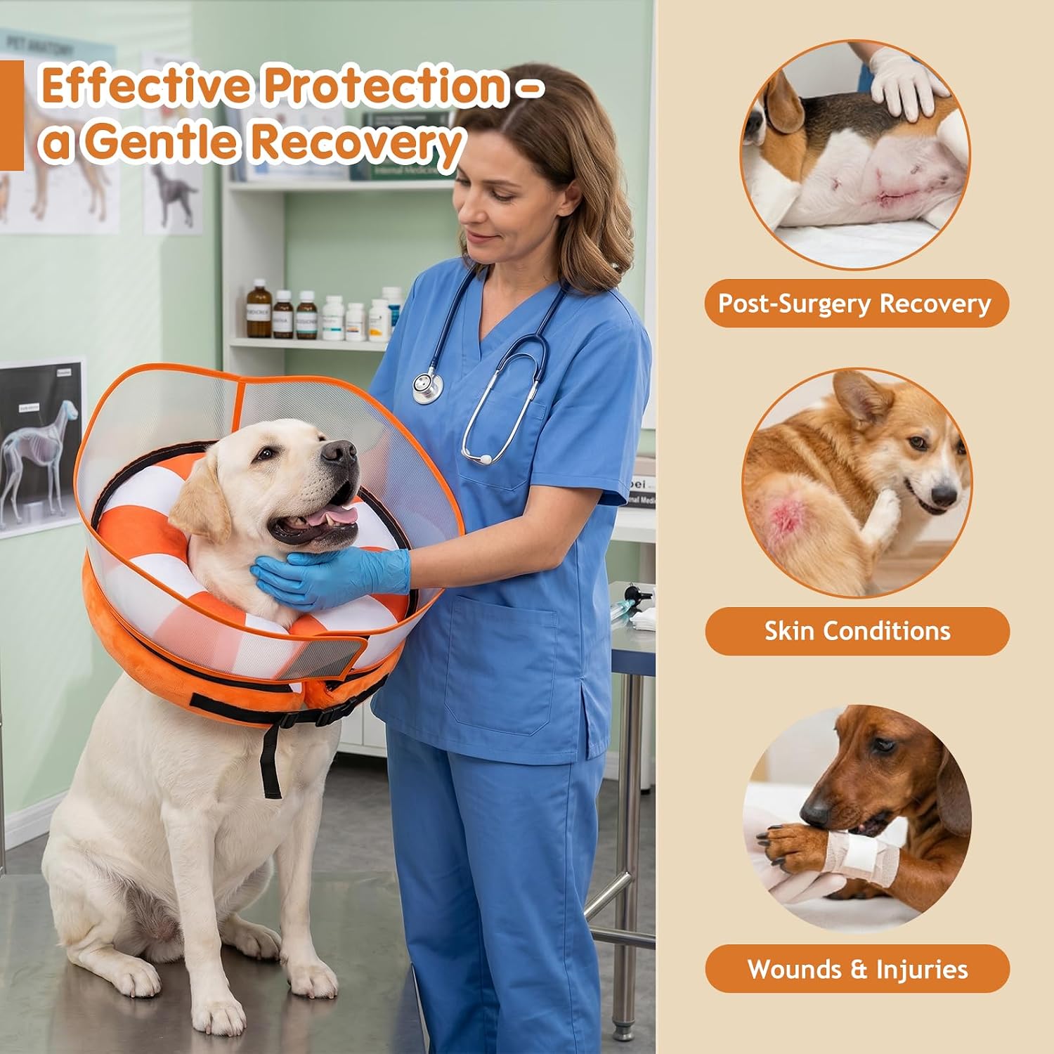 Detalle de Avont Inflatable Dog Recovery Collar XL