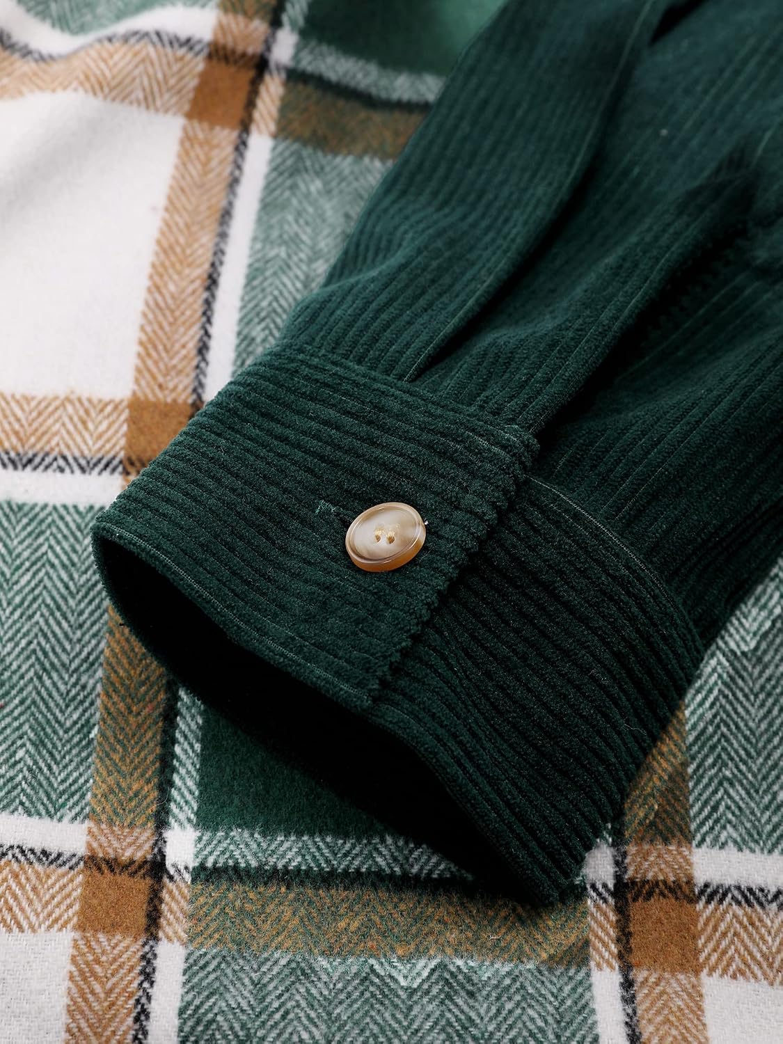 Detalle 1 de ZAFUL Plaid Shirt Jacket, Polyester