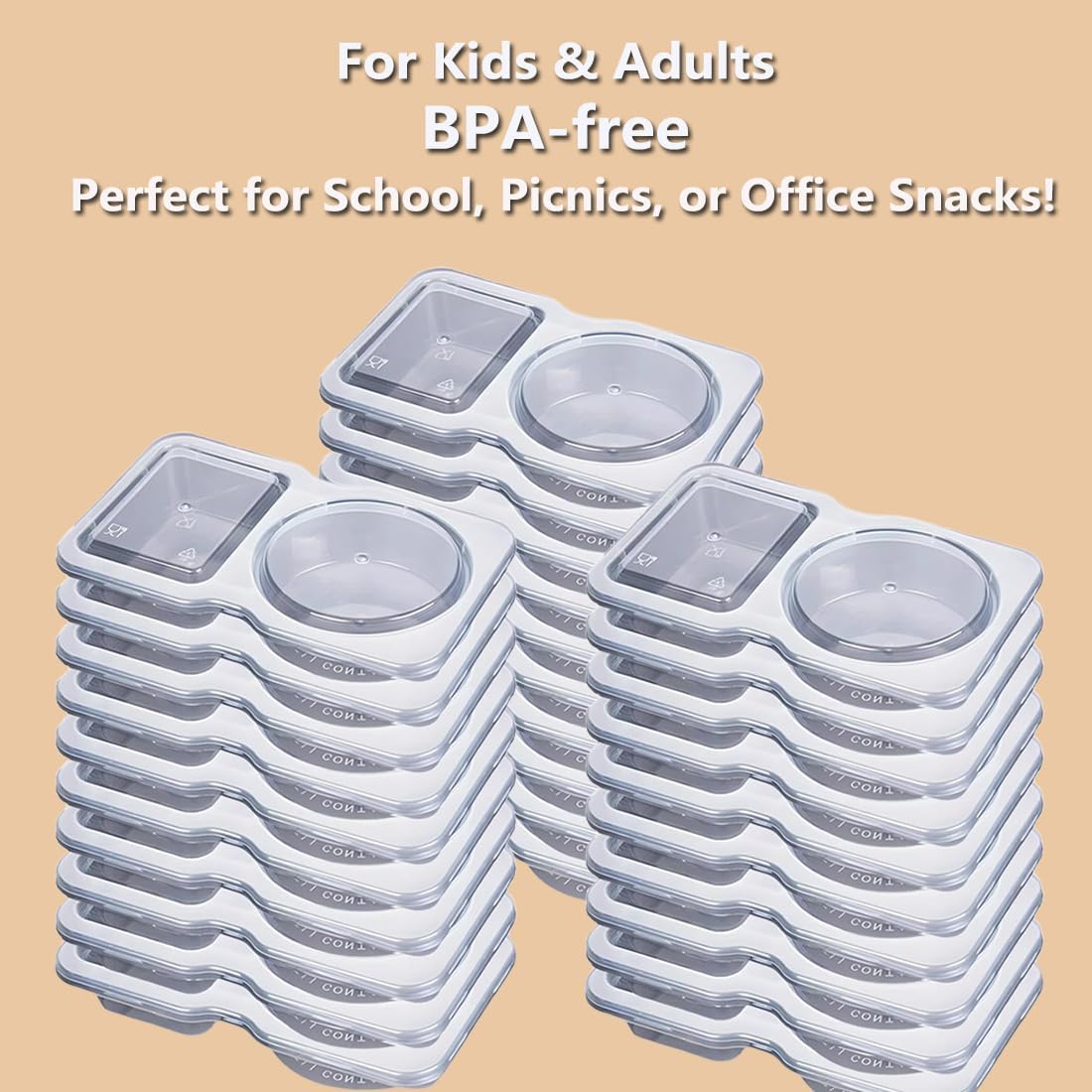 Thumbnail 3 de Reusable Snackle Box Double Compartment, 30 Sets 🍱