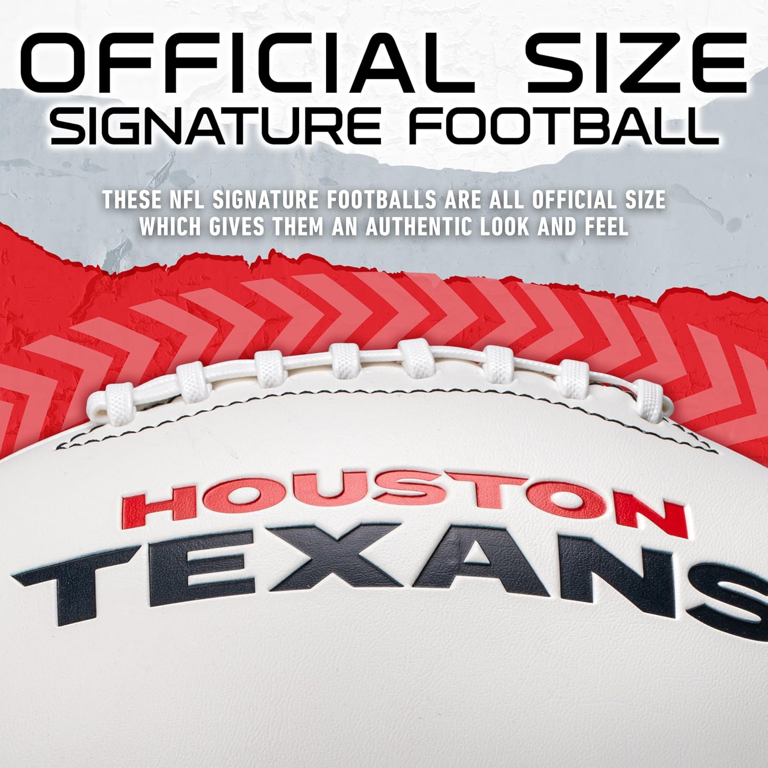 Thumbnail 3 de Franklin Sports NFL Autograph Football (Official Size, White Panels) for Houston Texans Fans