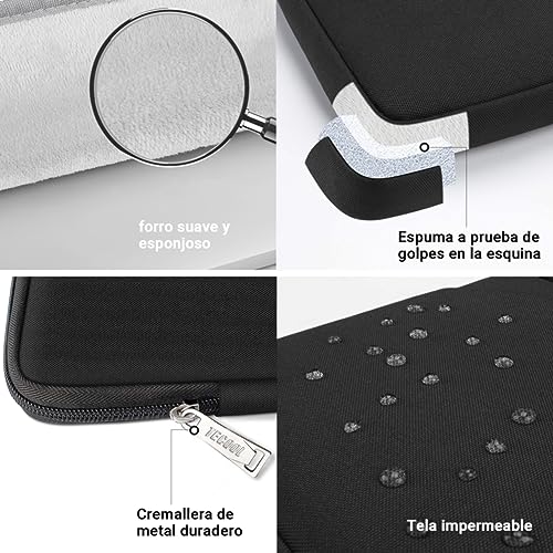 Detalle 2 de TECOOL 14-inch laptop sleeve with handle