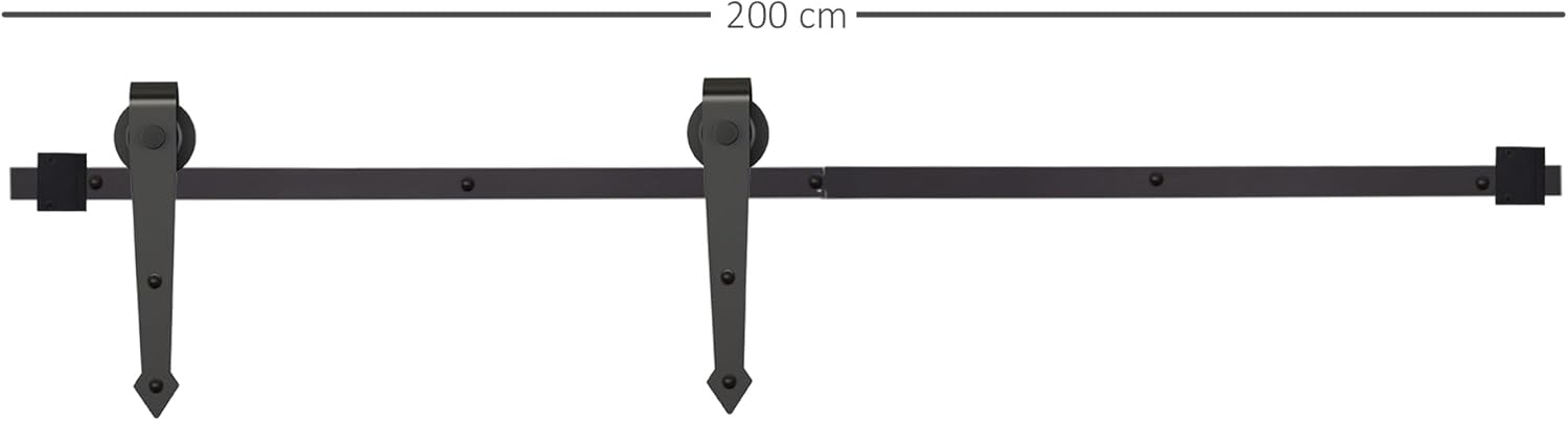 Thumbnail 4 de HOMCOM Kit de porte coulissante à galandage pour porte 35–45 mm d’épaisseur (largeur max. 1 m) – charge max. 100 kg