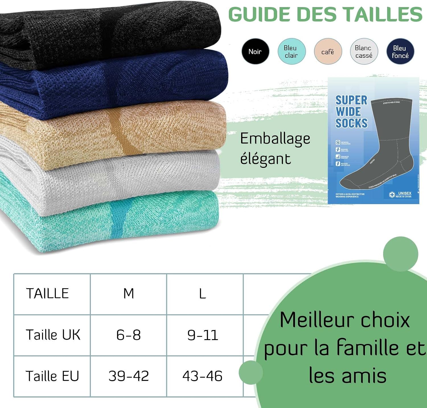 Thumbnail 5 de LOFIR Chaussettes Diabétiques en Bambou 39-46