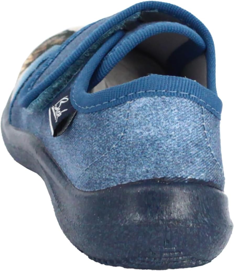 Detalle de Beck Jungen 3085 Hausschuh – Dino-Design, atmungsaktiv, rutschhemmend