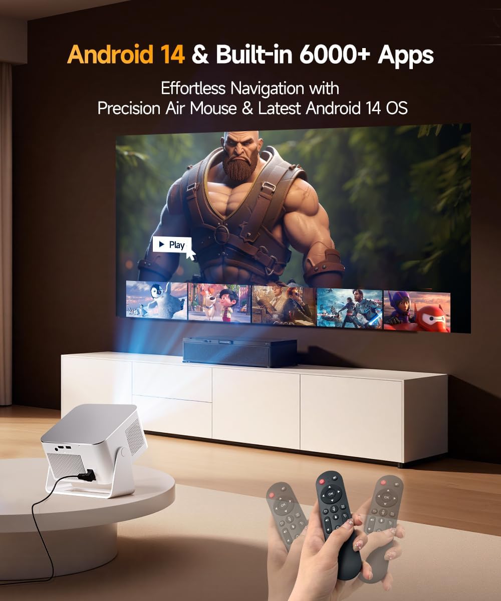 Thumbnail 6 de Magcubic HY350Max Smart Mini Projector (Native 1080P, 8K Support, 600 ANSI, WiFi 6 & Bluetooth 5.4)