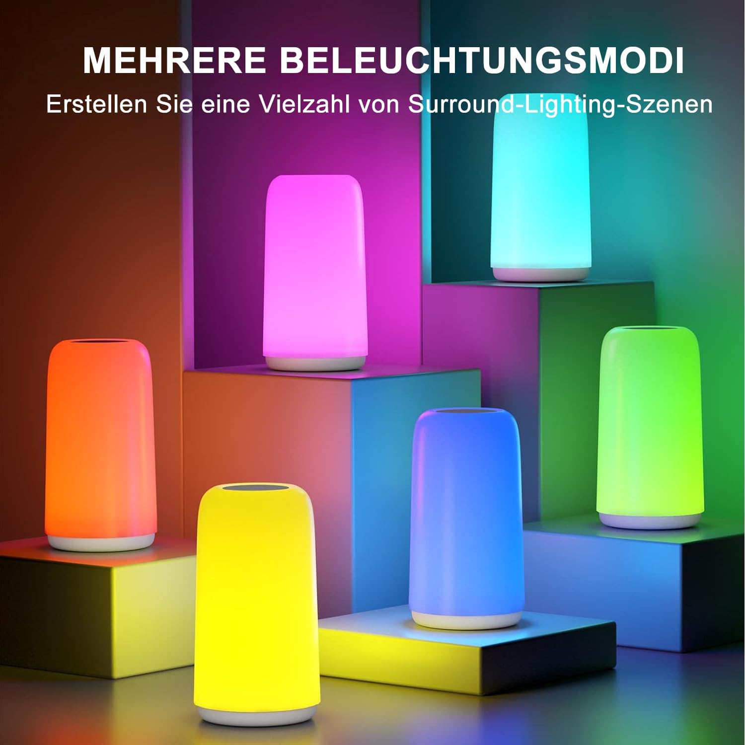 Thumbnail 3 de ROOTRO LED Nachttischlampe Touch Dimmbar