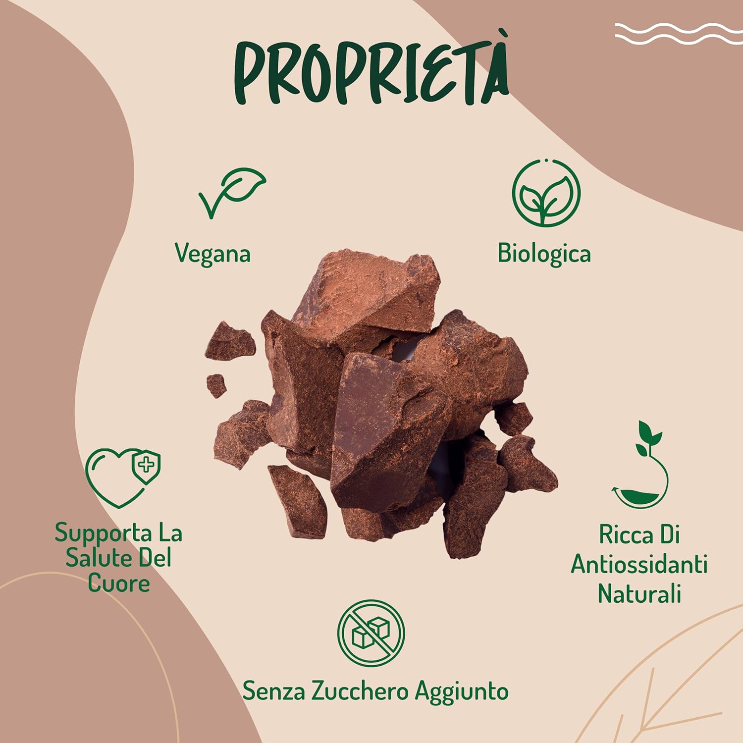 Thumbnail 3 de Pasta di Cacao Criollo biologico in pezzi 250 g (100% cacao crudo) – per dolci, biscotti e dessert