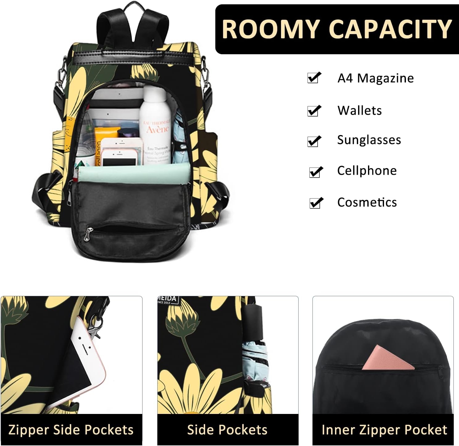 Thumbnail 3 de Fmeida Anti Theft Backpack for Women