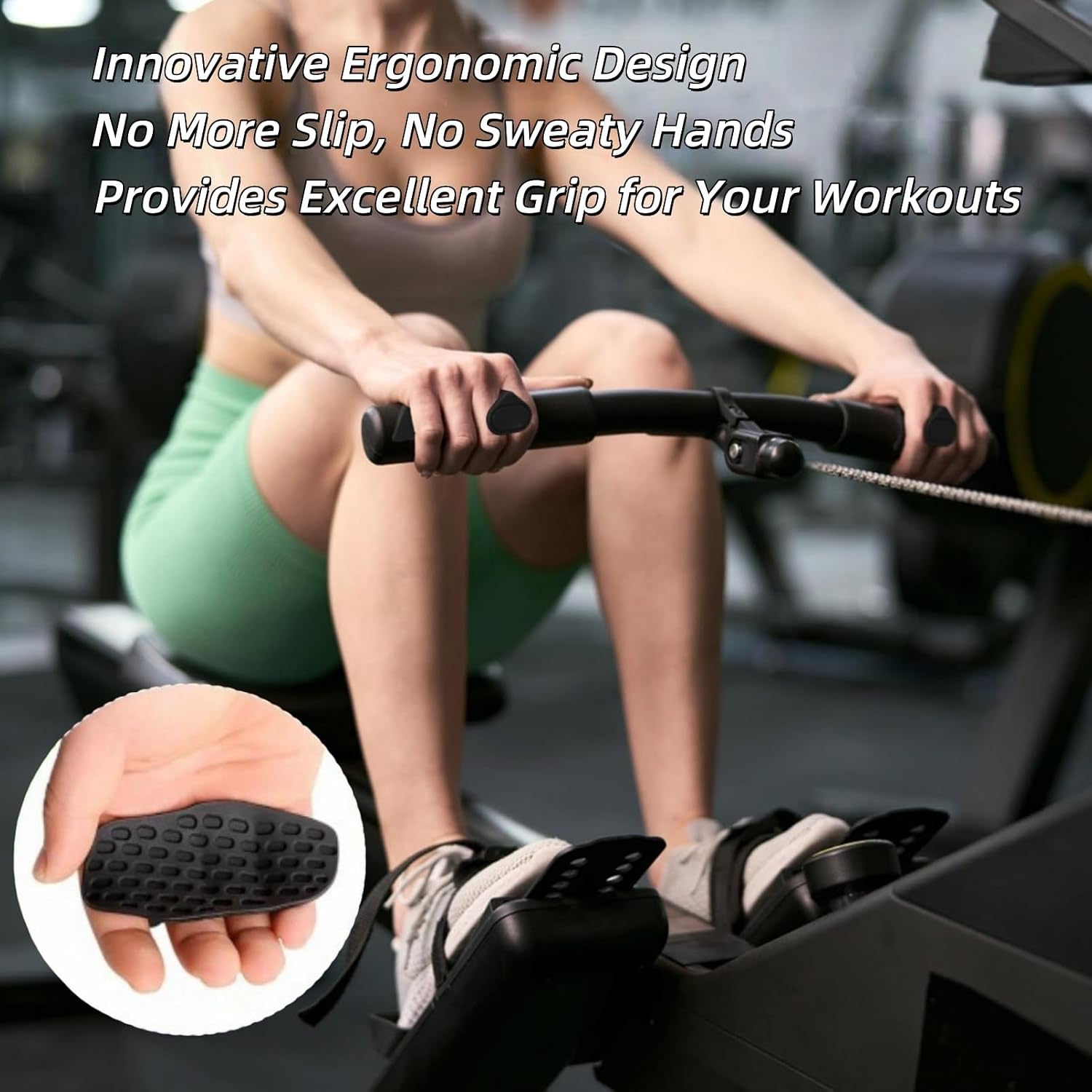 Detalle de Jopplim Anti-Slip Workout Grips, Silicone Palm Pads for Weight Training