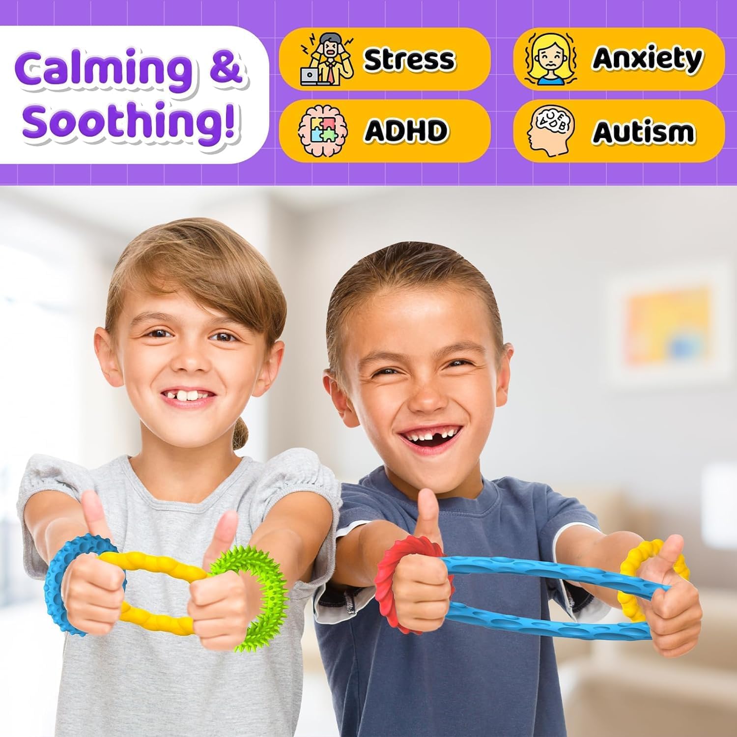 Thumbnail 4 de Sensory Fidget Bracelet 4-Pack