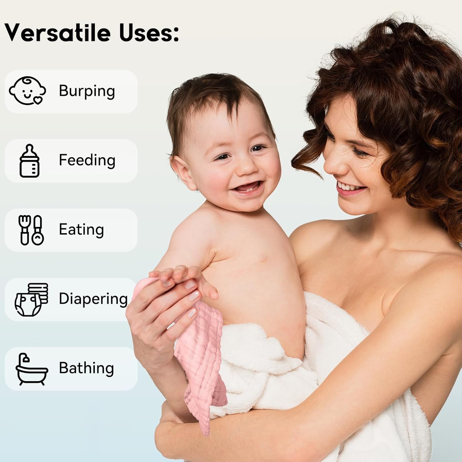 Thumbnail 4 de Unnivoll Muslin Cloths 30x30 cm baby wash cloths