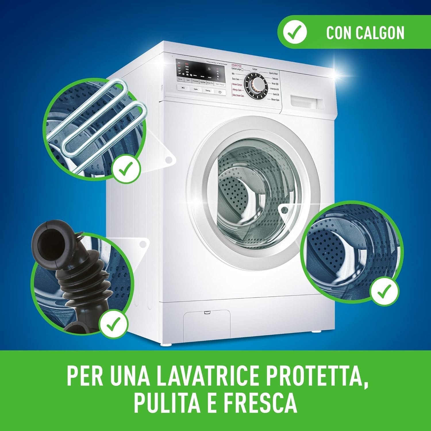 Thumbnail 5 de Calgon Power Polvere Anticalcare Lavatrice 4 in 1 — 14 confezioni da 900 g per protezione da calcare, sporco e cattivi odori