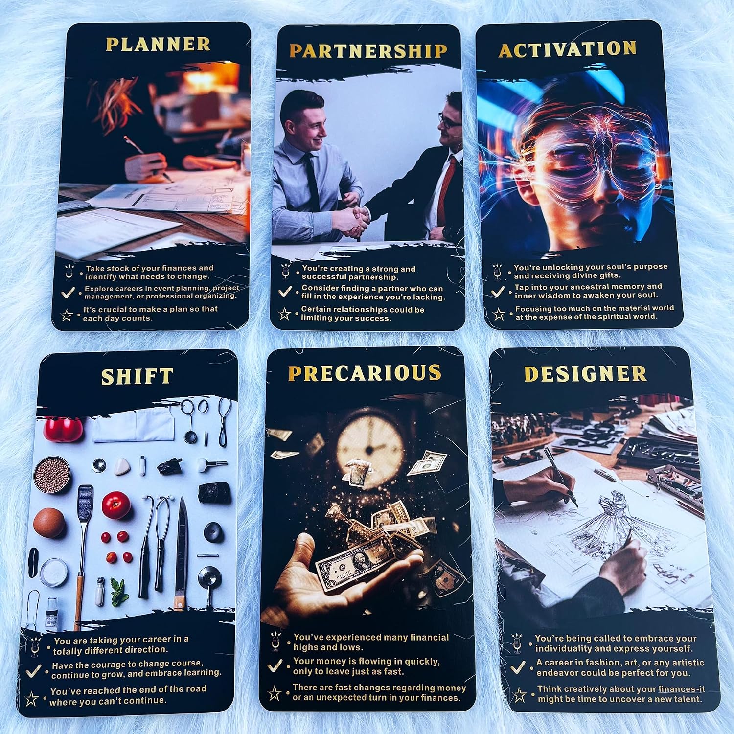 Detalle de DPEHAKMK Money and Career Oracle Deck, 54 Cards