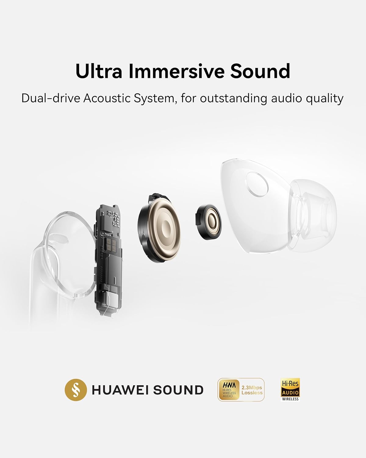 Thumbnail 2 de HUAWEI FreeBuds Pro 5 Wireless Earbuds (Gold) — Dual-Engine AI noise cancelling, secure fit & IP57
