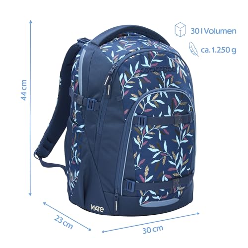 Thumbnail 1 de Coocazoo MATE Schulrucksack Boho Glam, Blau – ergonomisch verstellbar ab der 3. Klasse