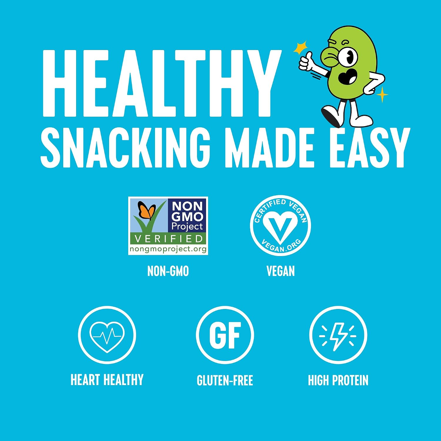 Thumbnail 3 de The Only Bean Crunchy Roasted Edamame Snacks, 5 Flavors, Keto-Friendly, 4 oz