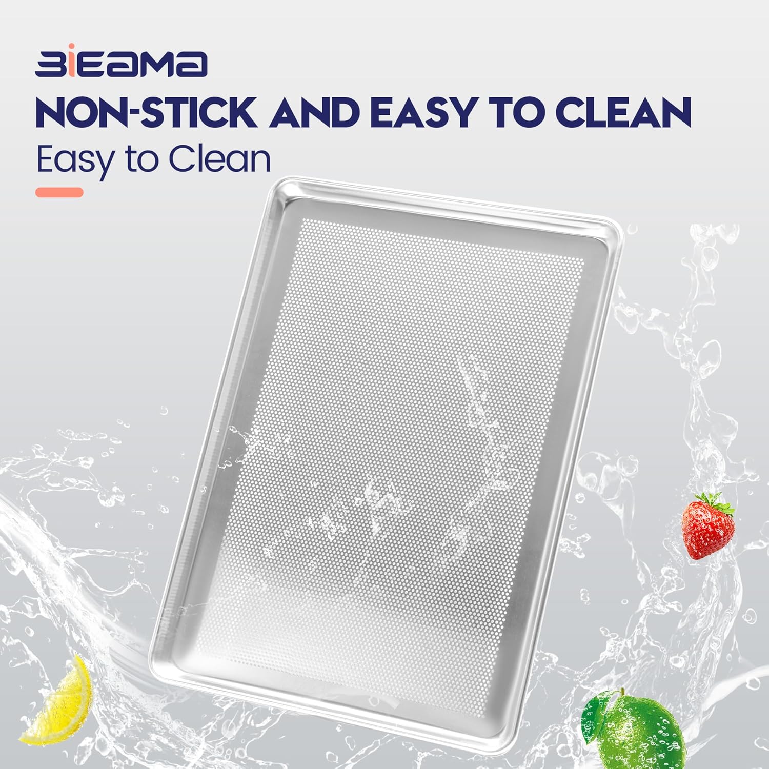 Thumbnail 4 de BIEAMA 12 Pack Full Size 26" x 18" Aluminum Perforated Baking Sheets – Commercial NSF Certified