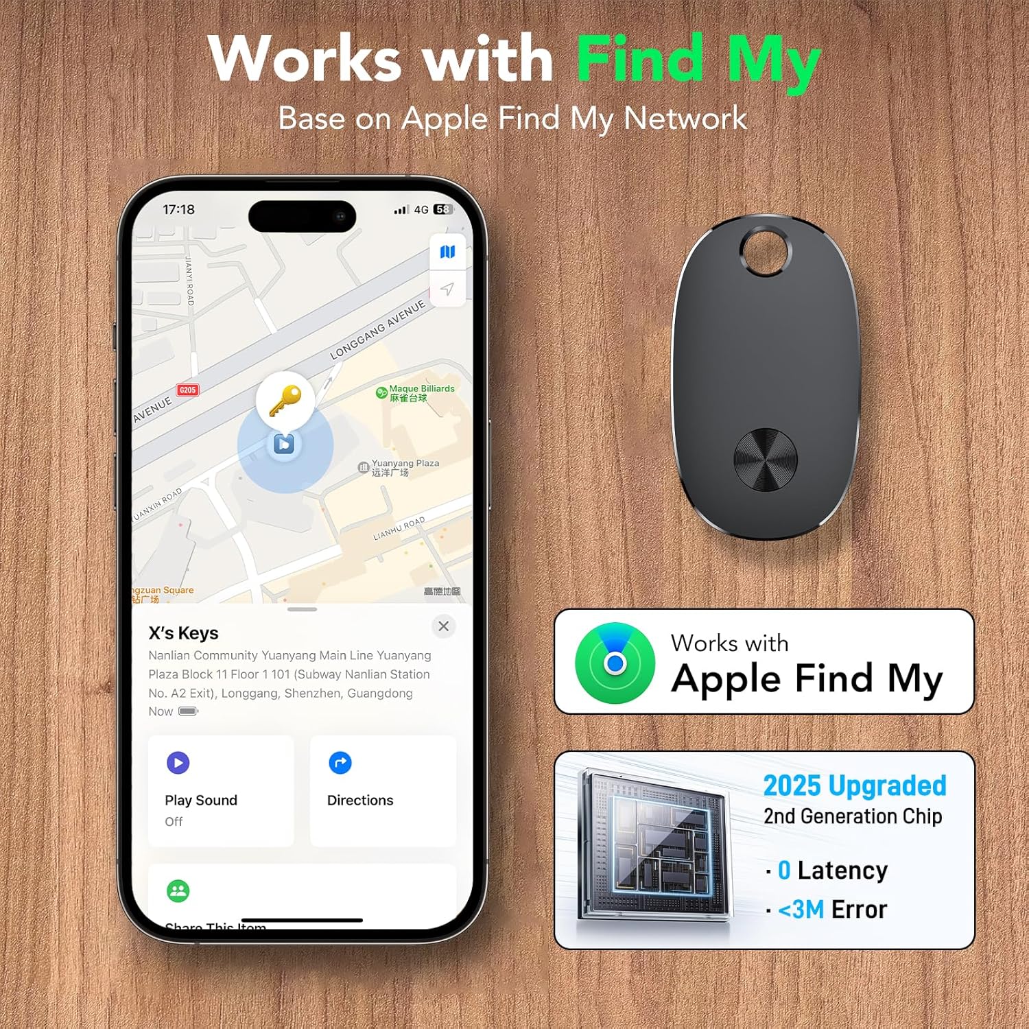 Thumbnail 1 de aowoka weTag pro Tracker Tags (4-Pack) for Apple Find My (iOS Only) — keys & luggage locator